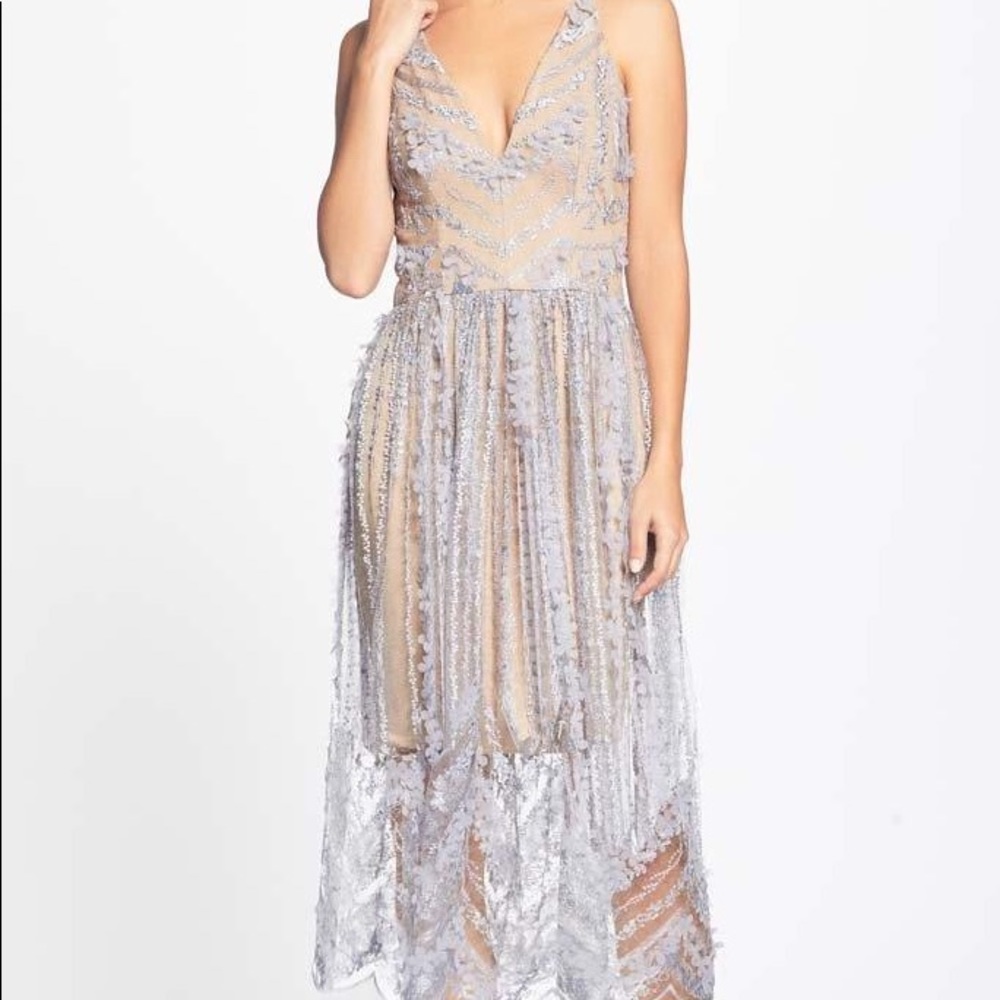 Dress the Population Audrey Lace Midi Dress